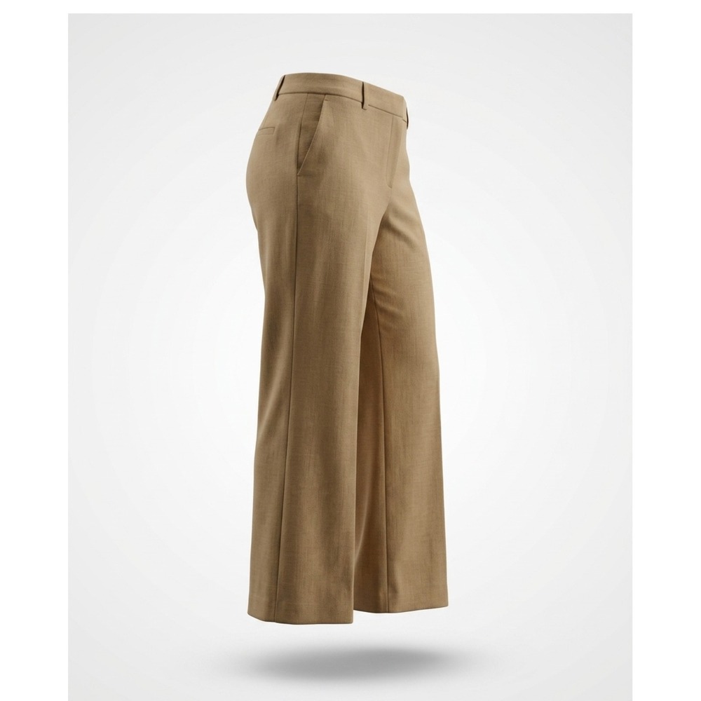 Gap Wide Leg Trouser‎ Women's 12 Regular Tan Khaki Stretch Dress Pants
